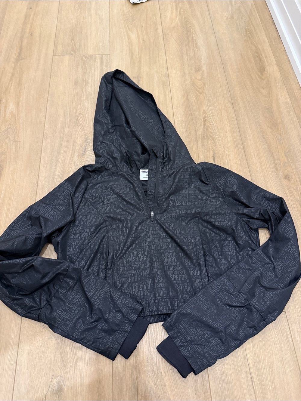 Gymshark Black Hooded Lightweight Anorak
